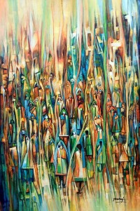 Muhammad Yousuf, 35 x 54 Inch, Acrylic on Canvas, Figurative Painting, AC-MYSF-041